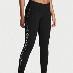 Victoria Secret PINK Yoga leggings Meduim fold over black pants